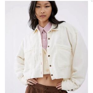 NWOT Cream Corduroy Urban Outfitters BDG  Cropped Overshirt